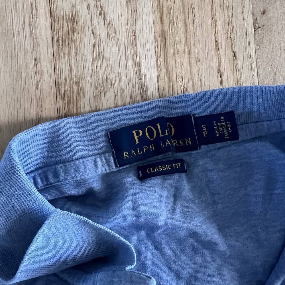 Polo Ralph Lauren Classic Fit light Blue Polo Shirt Small brown Pony Logo cotton - Picture 3 of 7